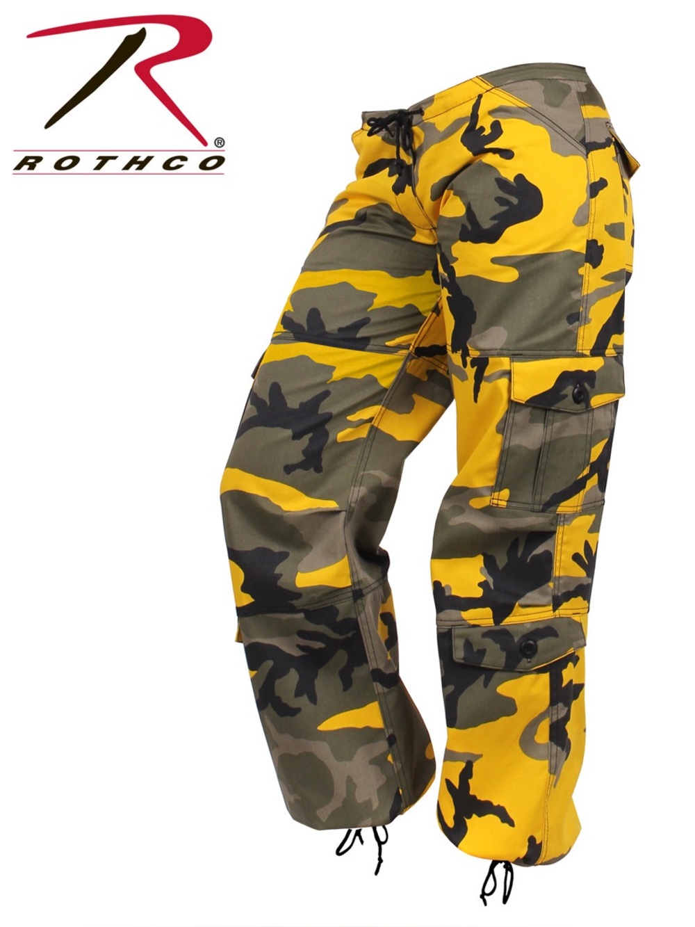 Rothco Yellow & Olive Camo Cargo Pants Sz M NWT - Picture 3 of 8